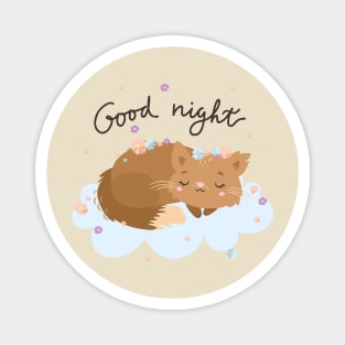 Good Night Cat Magnet